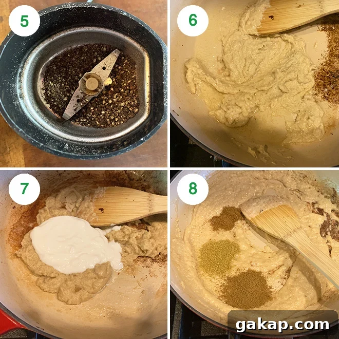 Black Pepper Paneer (Paneer Kali Mirch) — Spicy Indian Cottage Cheese 4 step by step picture collage of making paneer kali mirch