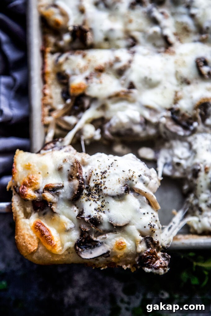 Sheet Pan Mushroom & Burrata Pizza