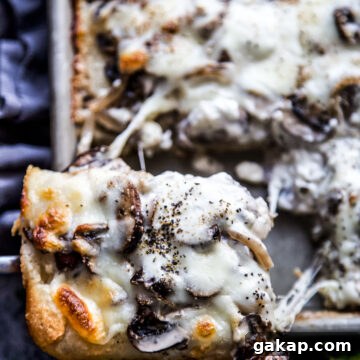 Sheet Pan Mushroom & Burrata Pizza thecuriousplate.com
