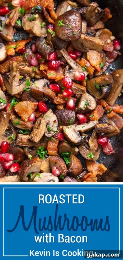 titled image (and shown): roasted mushrooms with bacon