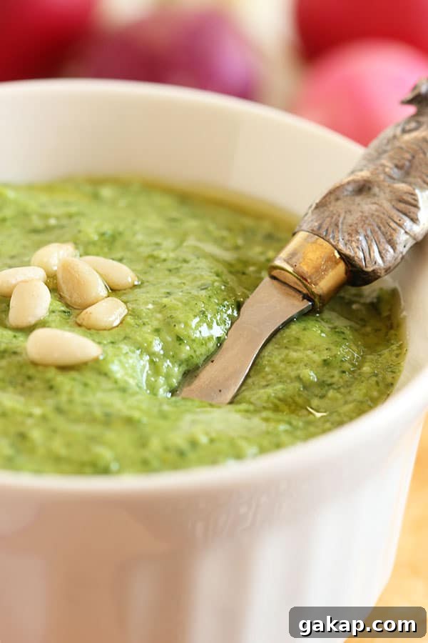 Radish Green Pesto on bread