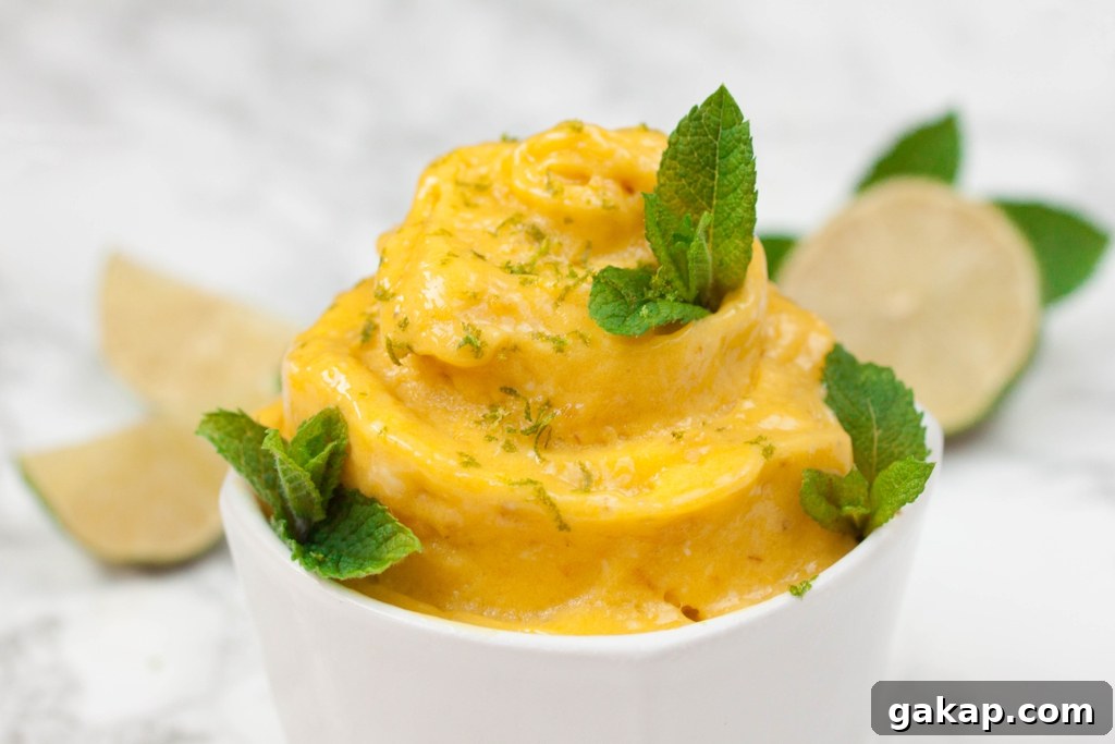 Frozen Yogurt Mango Soft Serve