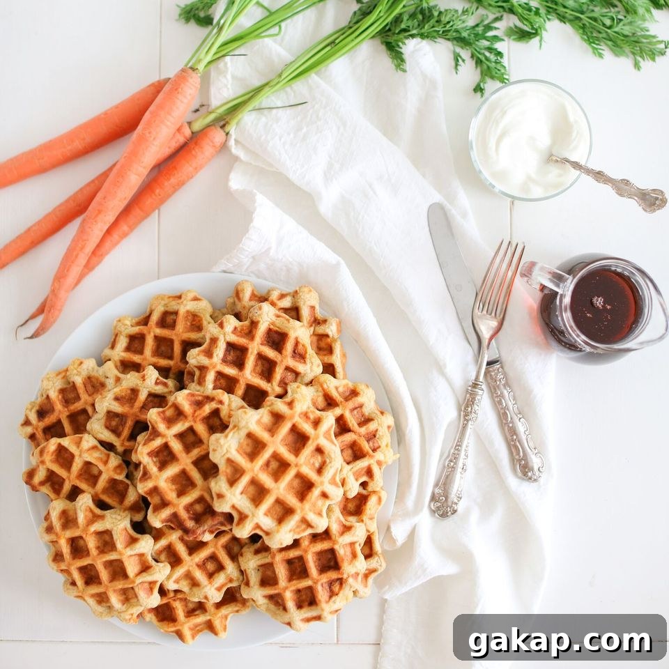 Carrot Cake Waffles or Pancakes
