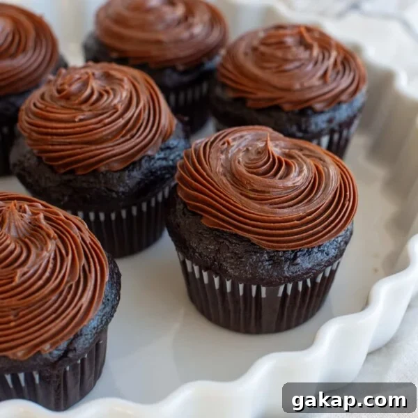 Sourdough chocolate cupcakes.