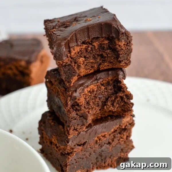 Fudgy sourdough brownies.