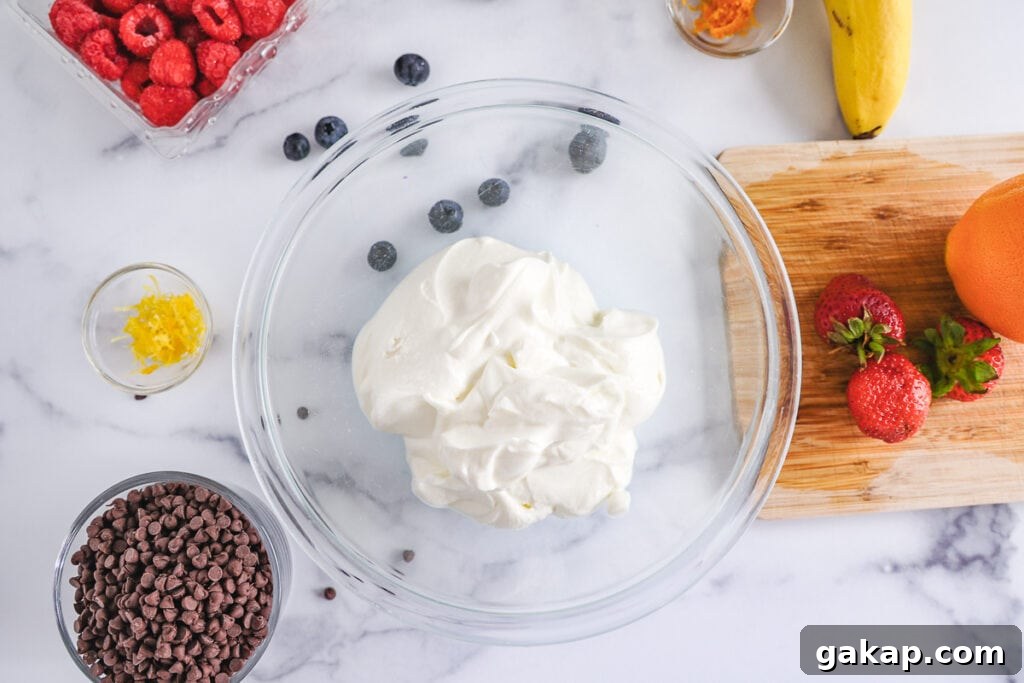 ingredients for the greek yogurt bark