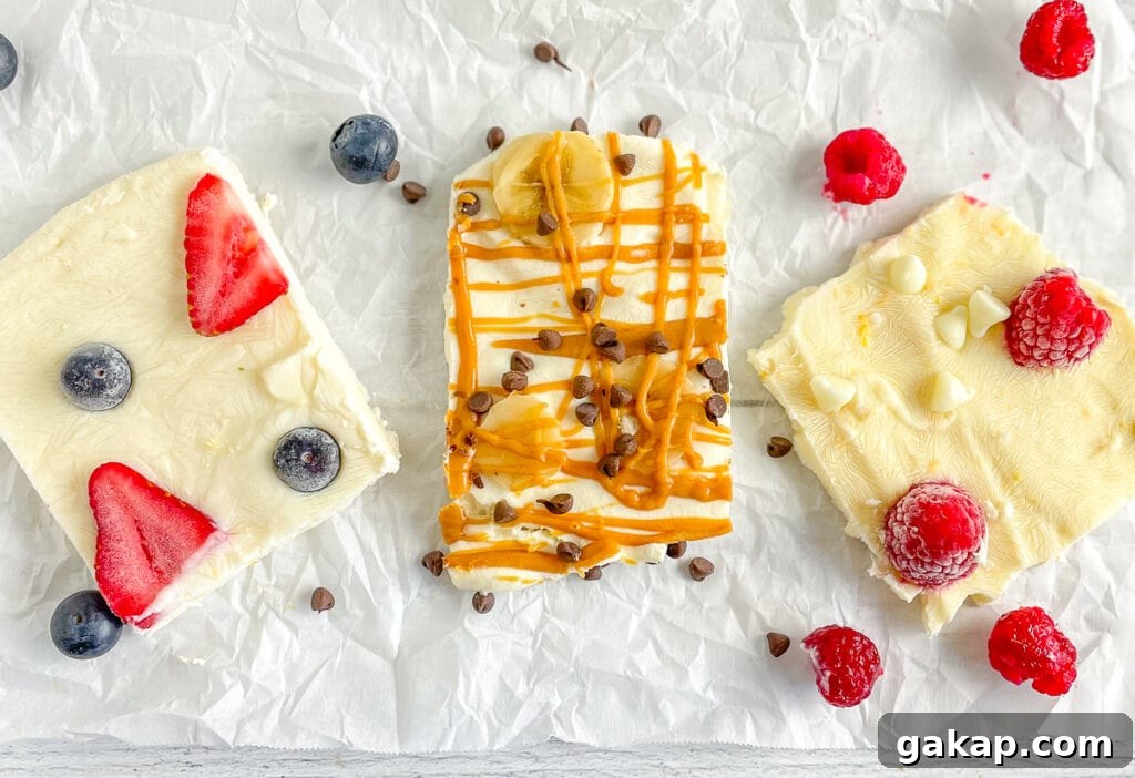 Three recipes for frozen yogurt bark