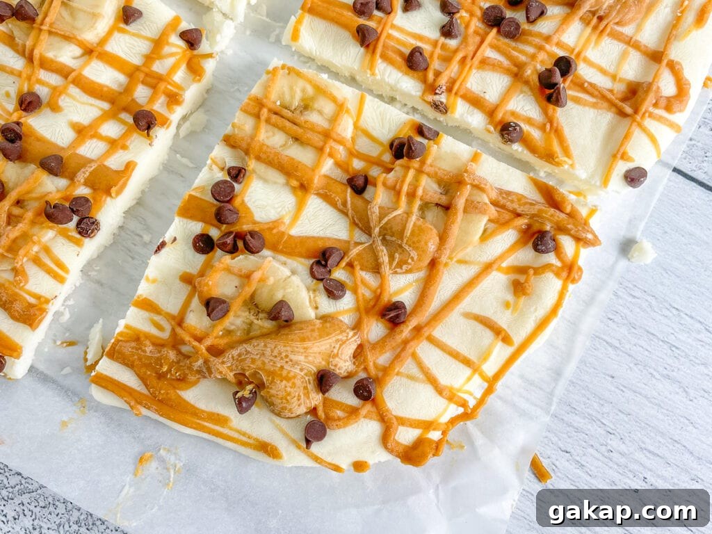 Chocolate peanut butter and banana bark