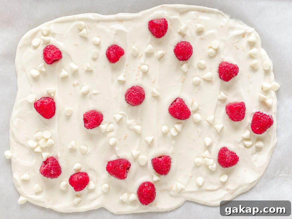 Raspberry and white chocolate flavor