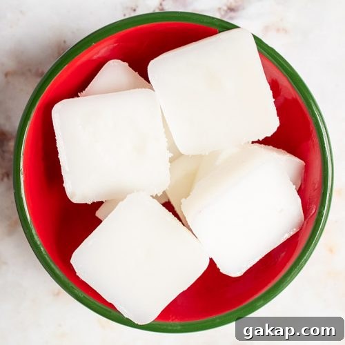 bowl of keto peppermint flavor shots in a red and green bowl