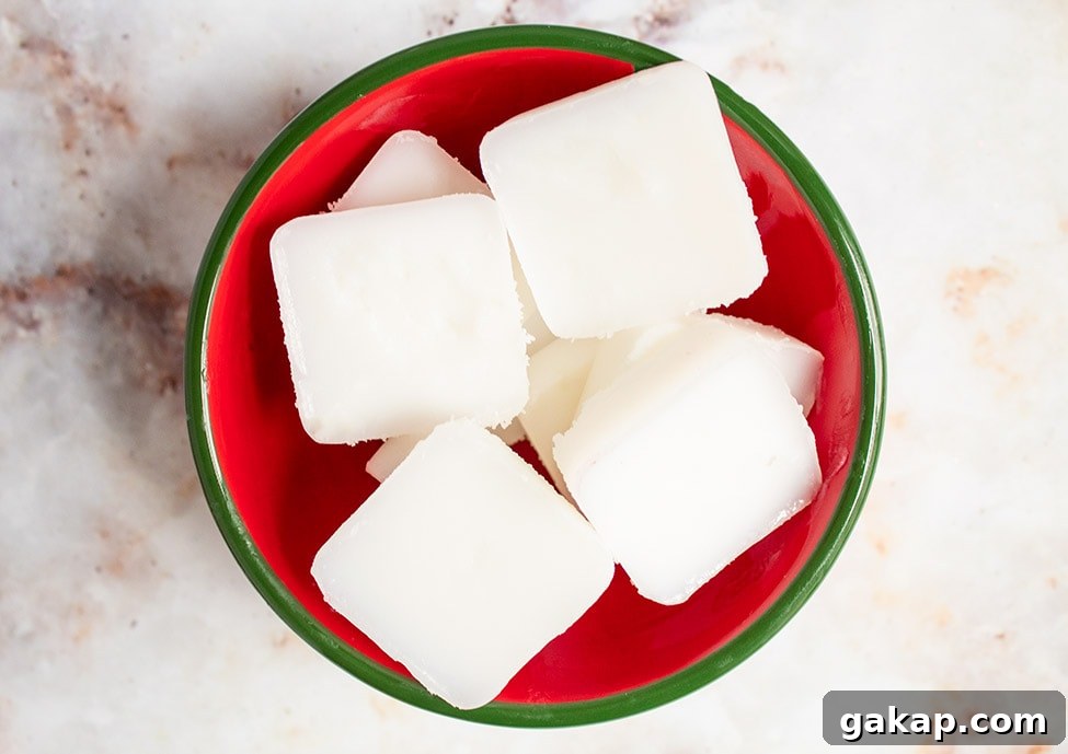 Keto Peppermint Coffee Flavor Shots — Low-Carb Fat Bombs 3 bowl of keto peppermint flavor shots in a red and green bowl