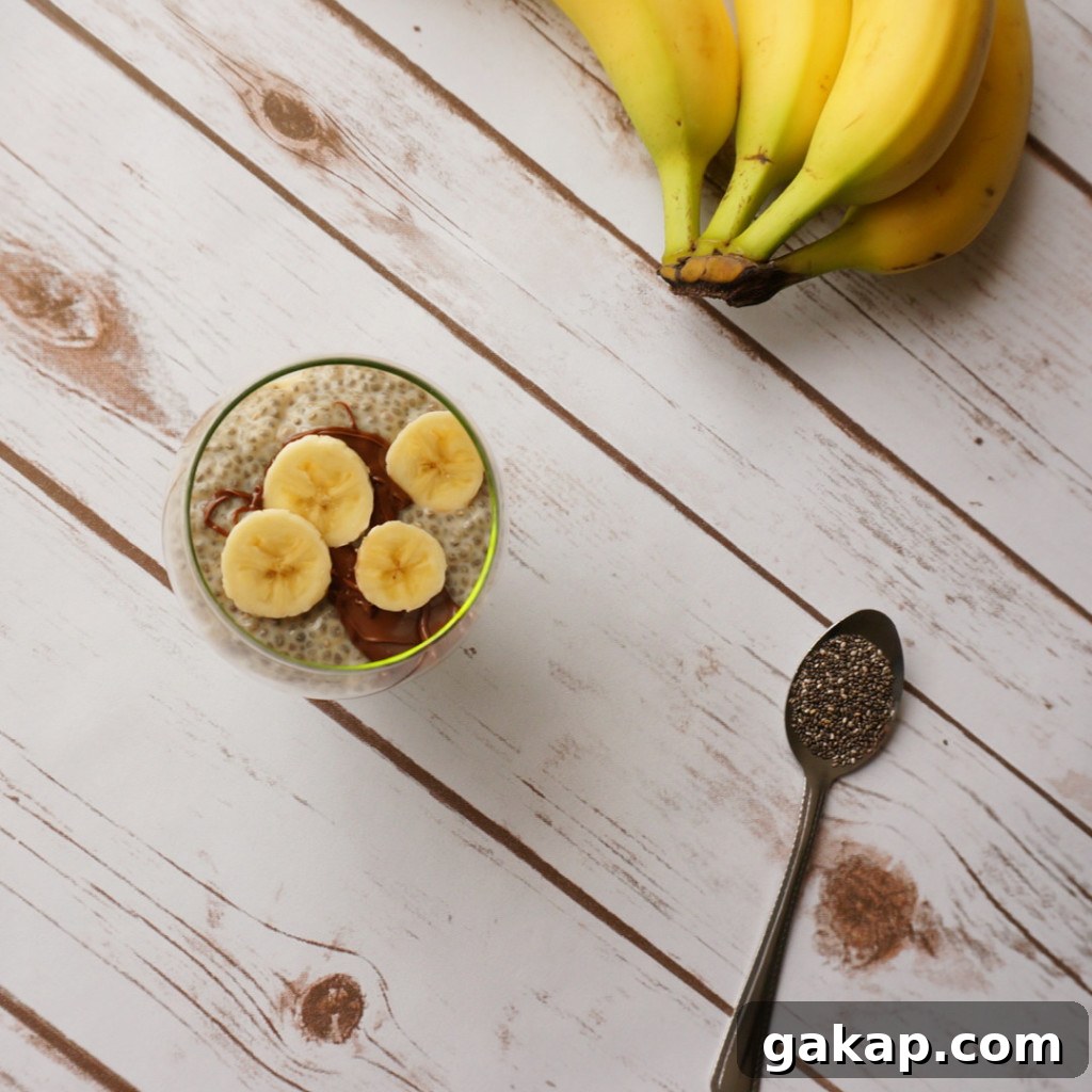 Chunky monkey chia breakfast pudding