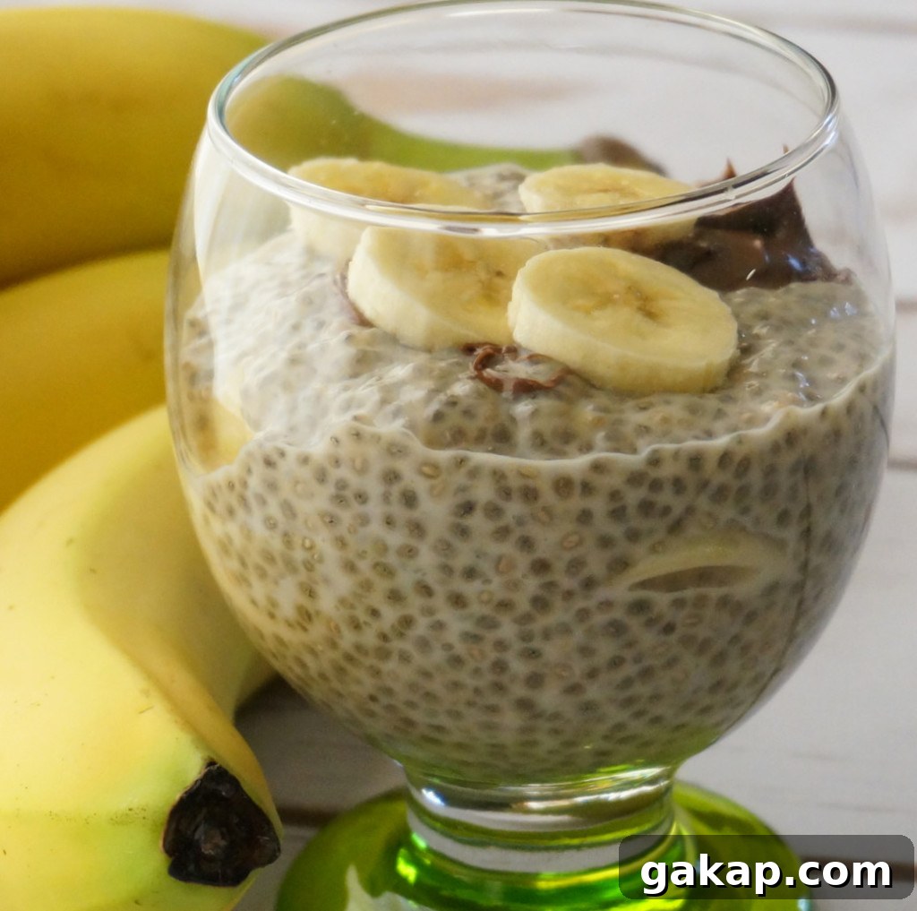 Chunky monkey chia breakfast pudding