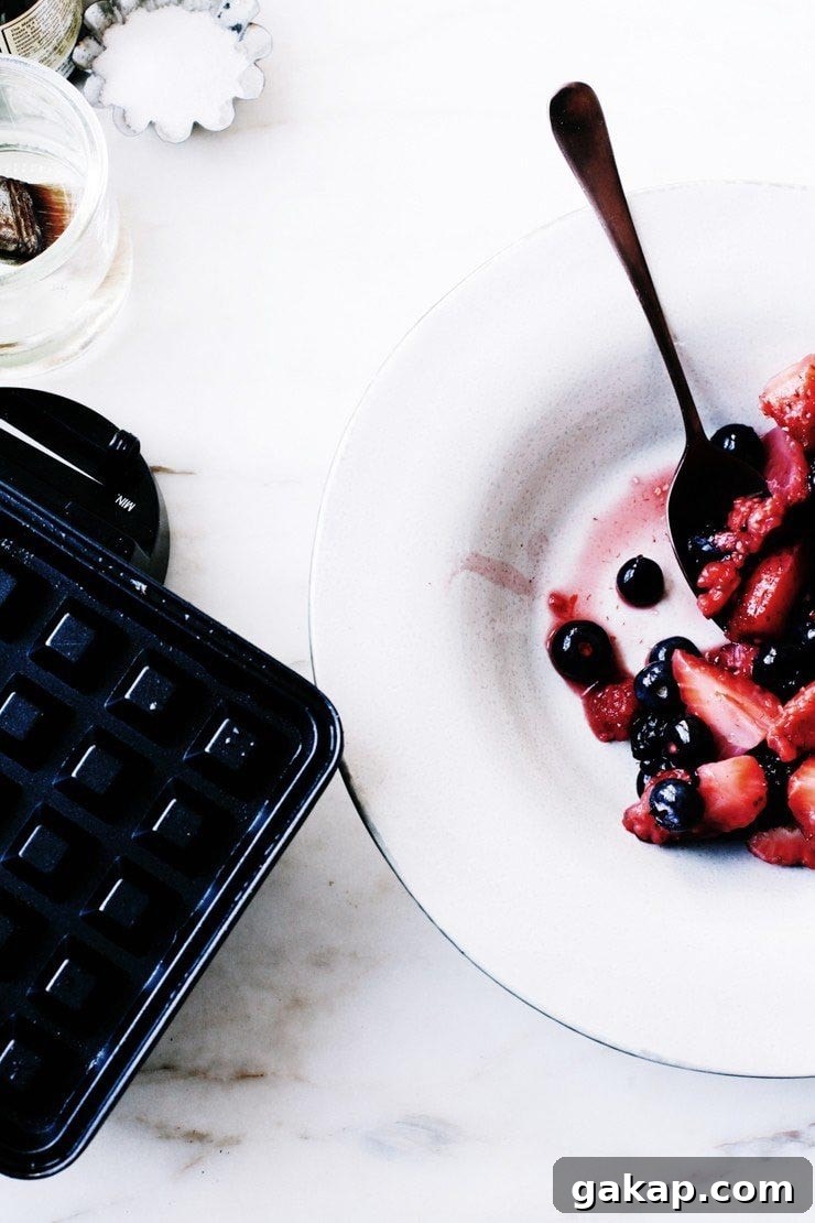 Macerated berries in bowl