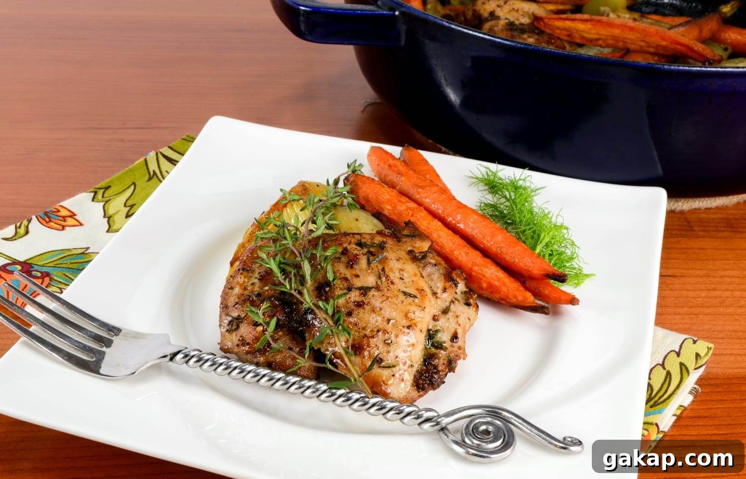 Mustard-Roasted Chicken Thighs With Vegetables