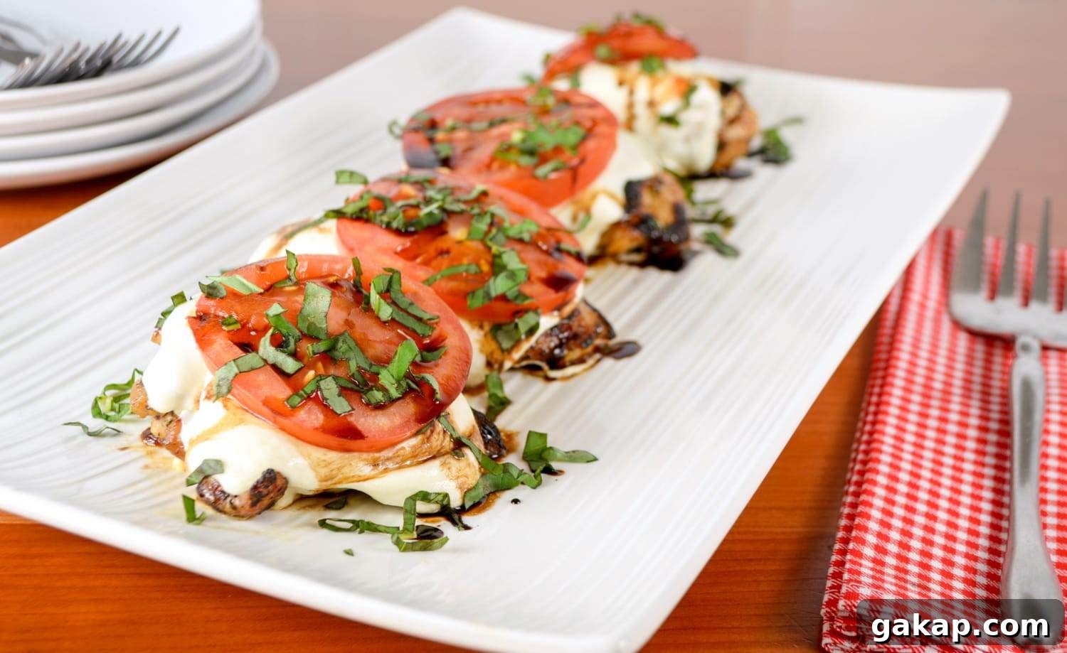 Baked Caprese Chicken Thighs
