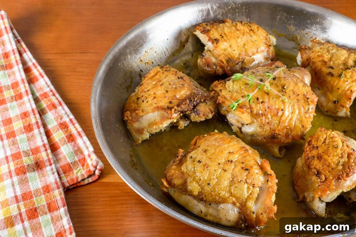 Pan Roasted Chicken Thighs