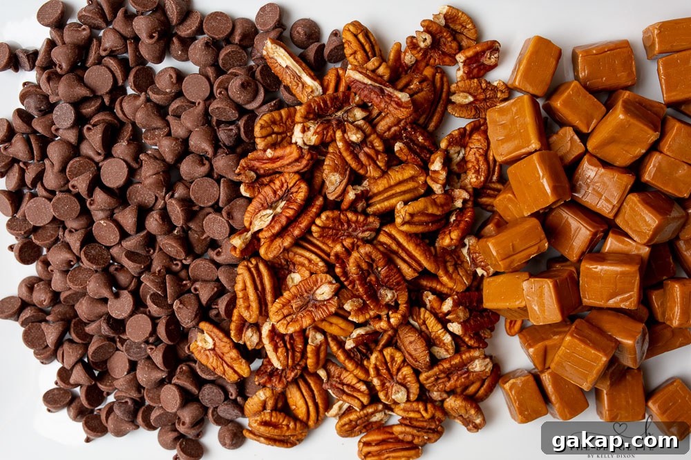 Ingredients for Chocolate Turtles
