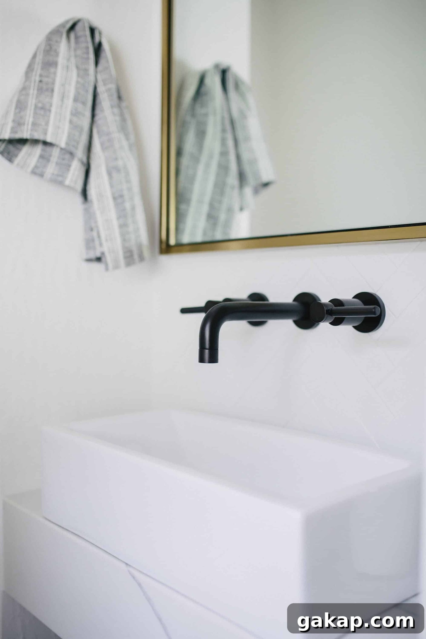 This small bathroom remodel takes shape in a former hallway! You’ll love this small bathroom renovation idea!
