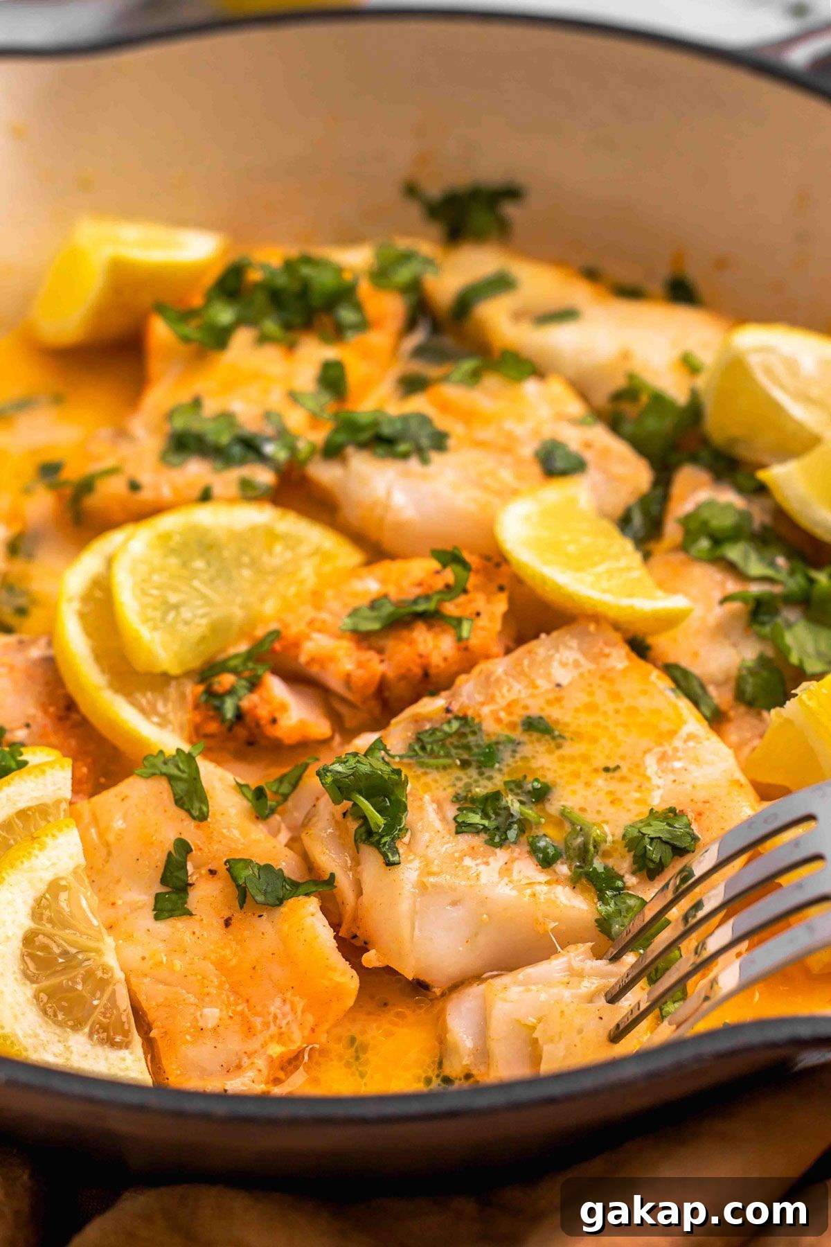 buttered cod