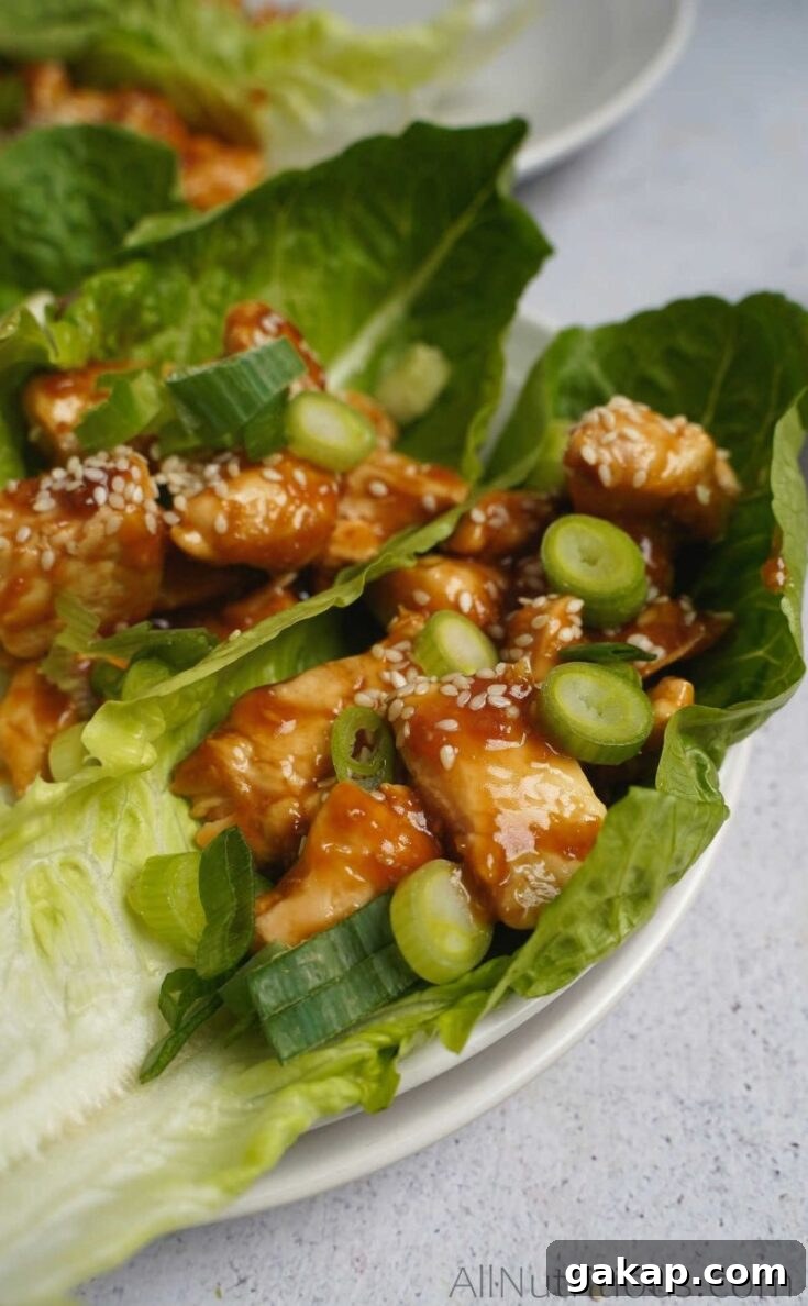 Teriyaki Chicken Lettuce Wraps