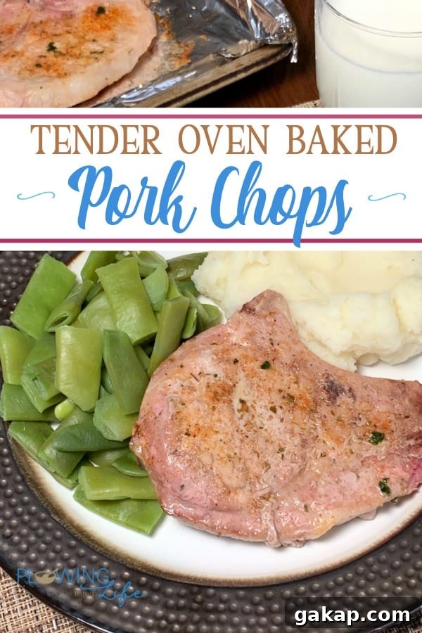 Sunday dinner or anytime easy meal idea these easy oven baked pork chops are juicy and delicious