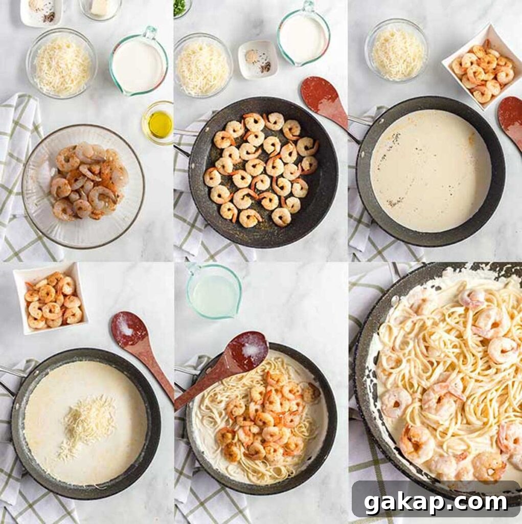 How to make cajun shrimp Pasta Alfredo photos