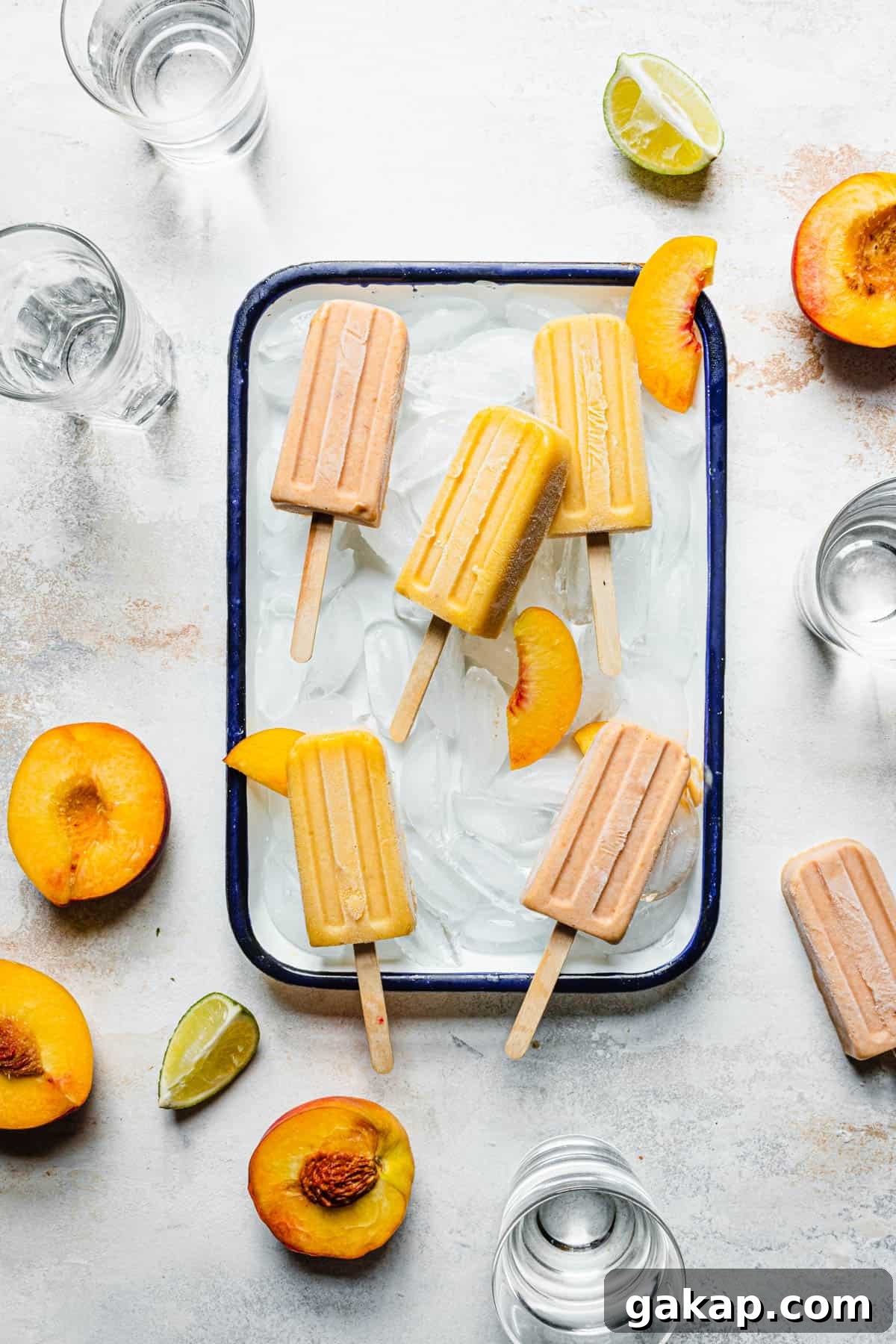 Refreshing Peach Pie Popsicles Recipe: Homemade Summer Dessert 2 Peach pie popsicles