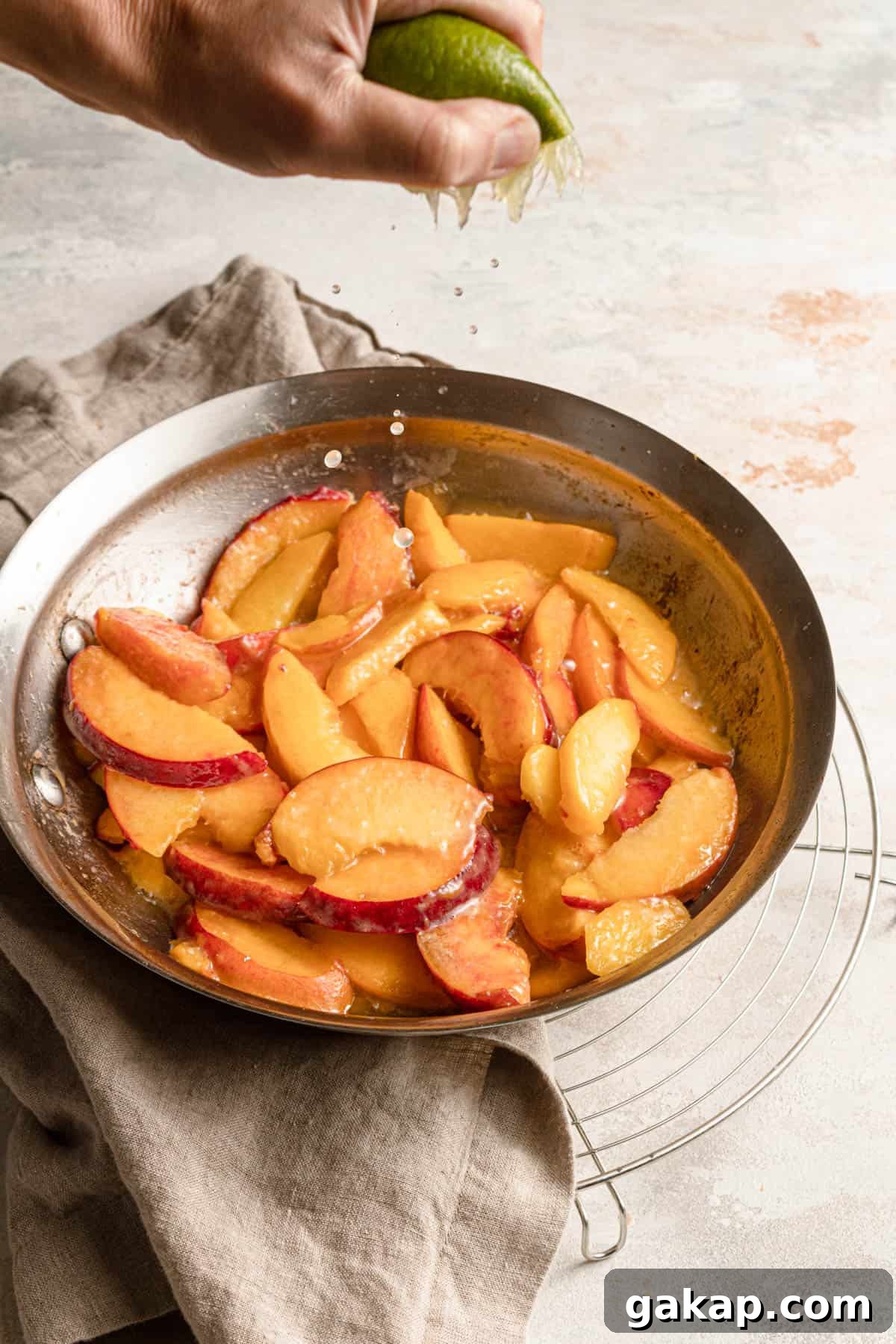Refreshing Peach Pie Popsicles Recipe: Homemade Summer Dessert 7 Add lime juice