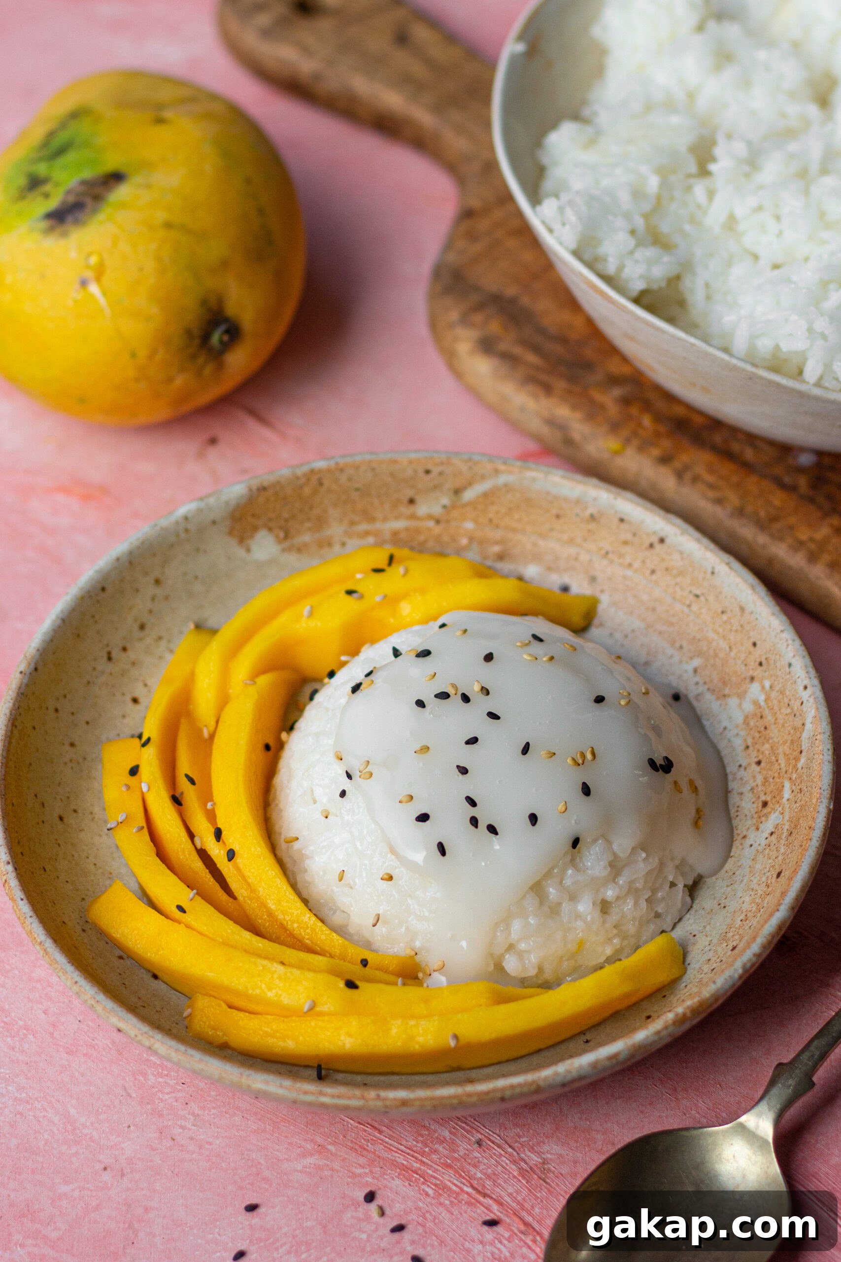 Mango Sticky Rice plated
