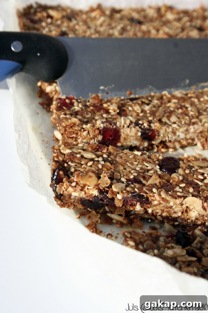 Stack of granola bars