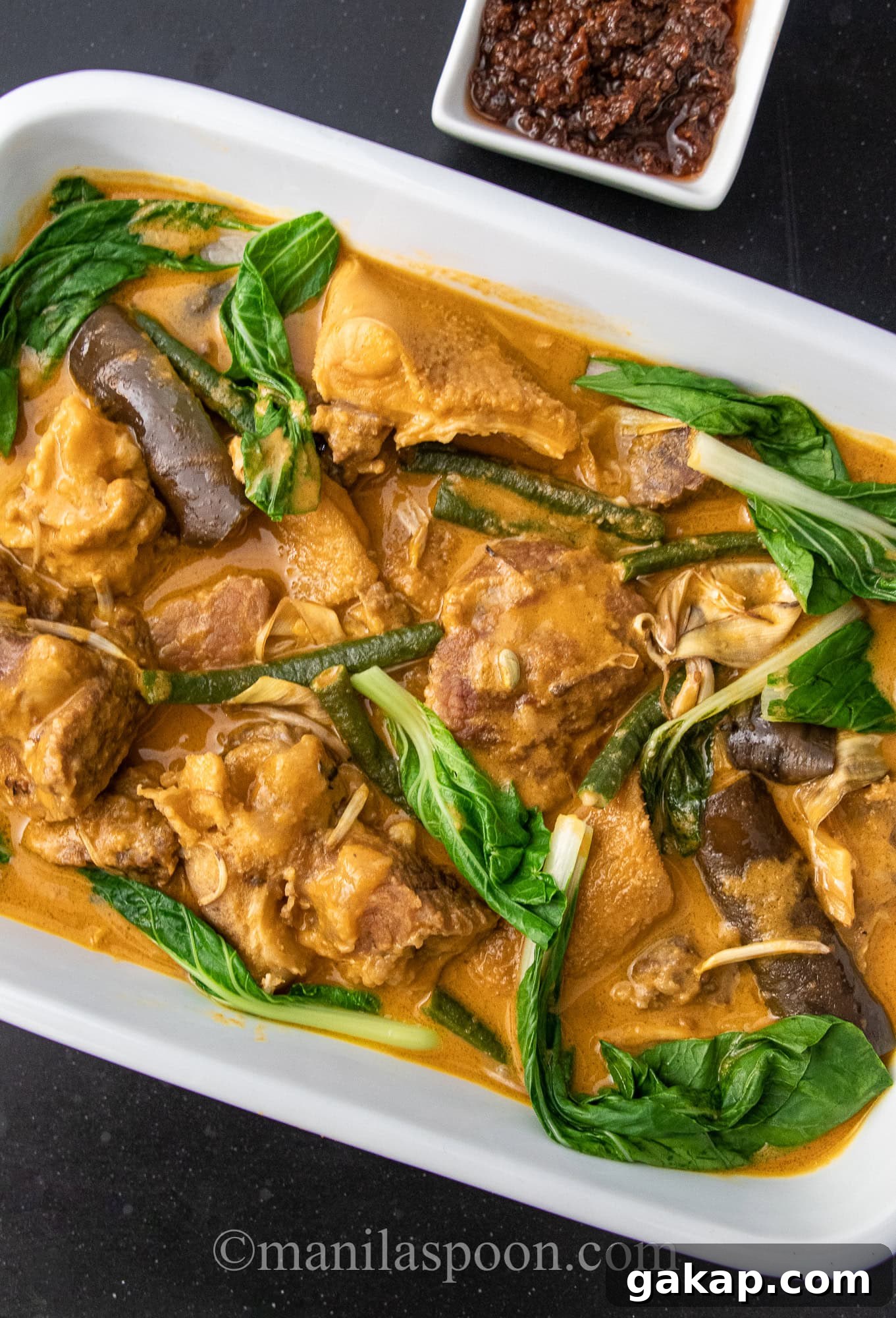 Kare-Kare (Filipino Beef Oxtail Stew in Savory Peanut Sauce)