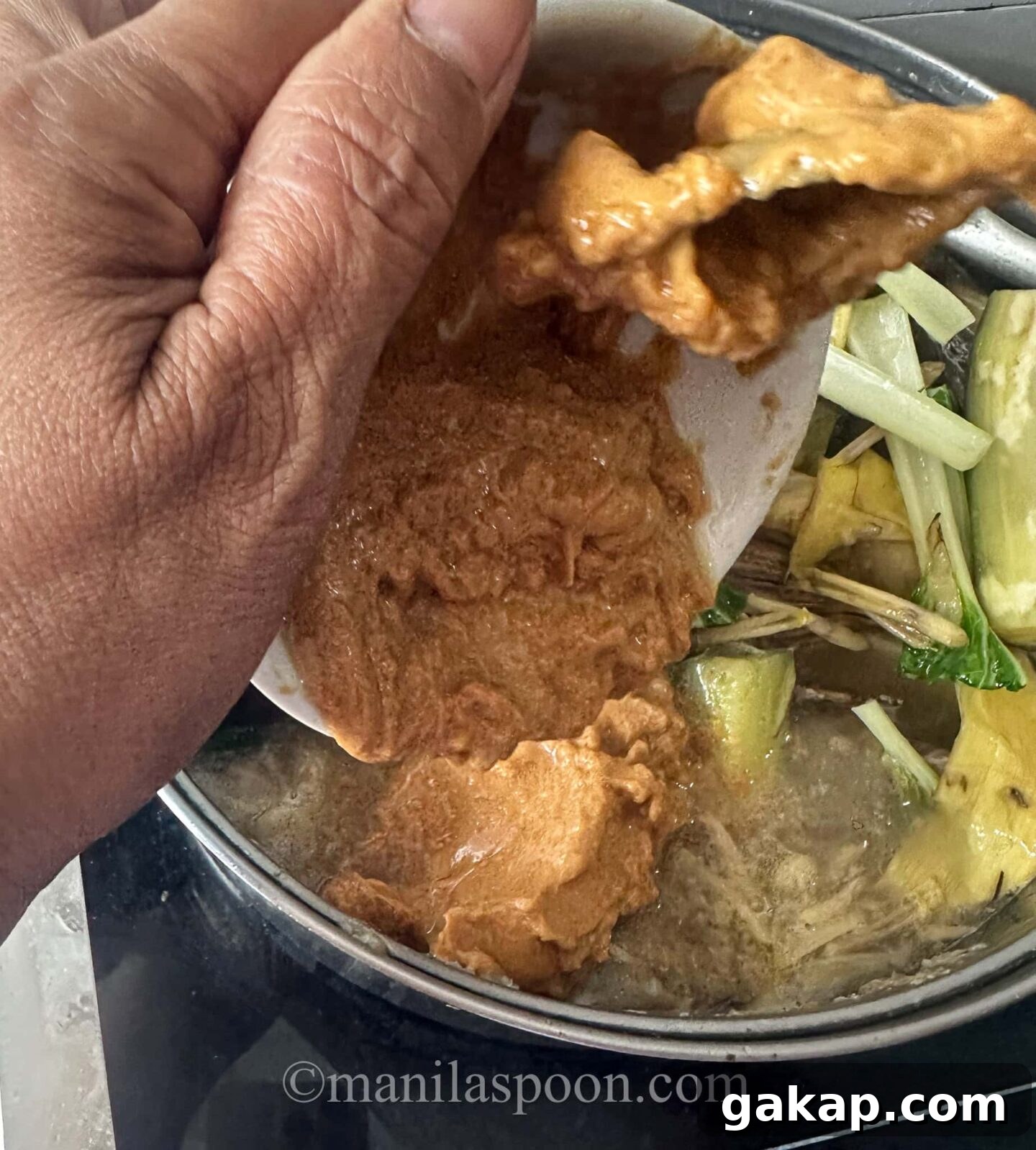 Adding peanut butter to the meat