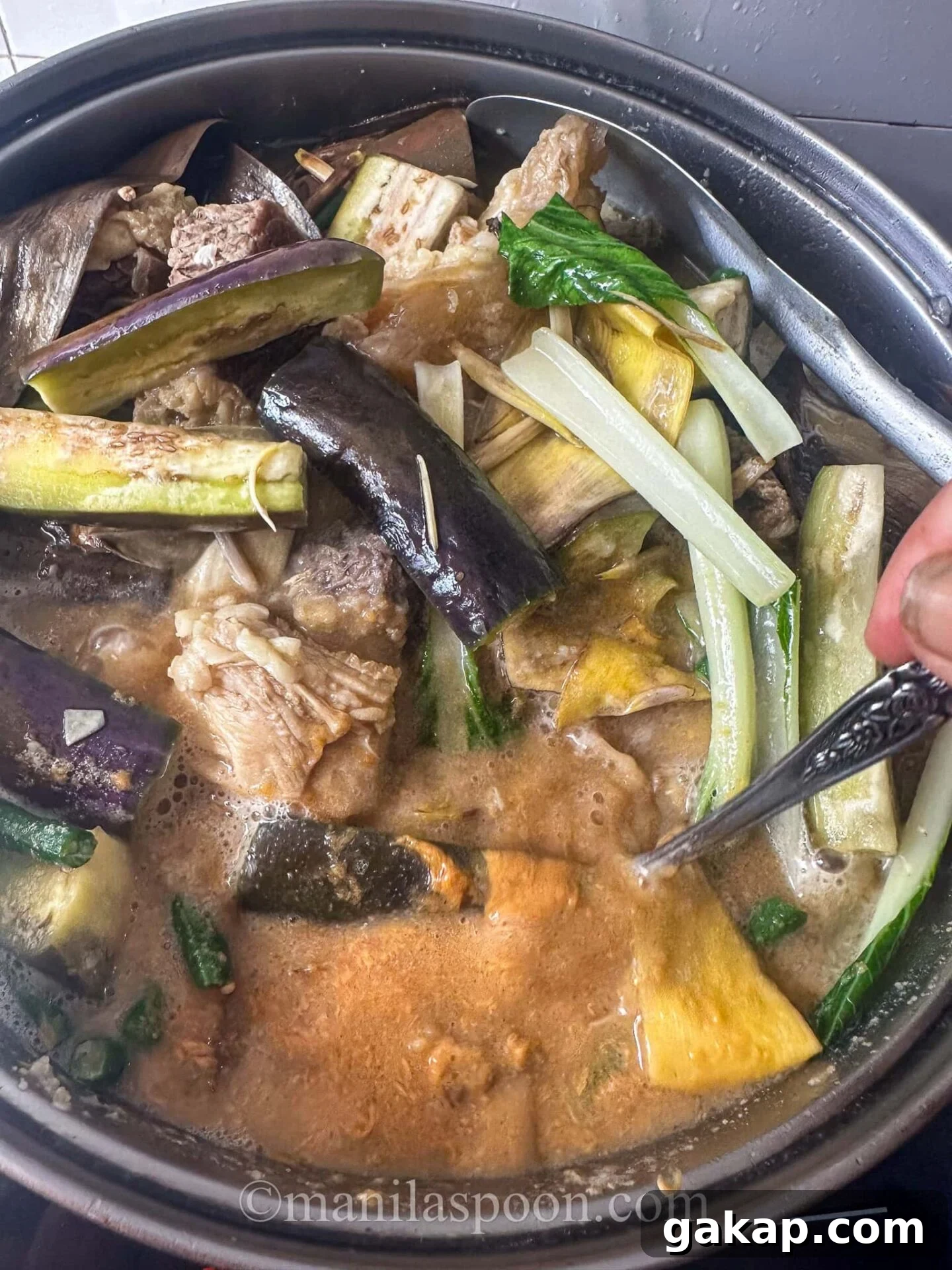 Kare kare with annatto coloring