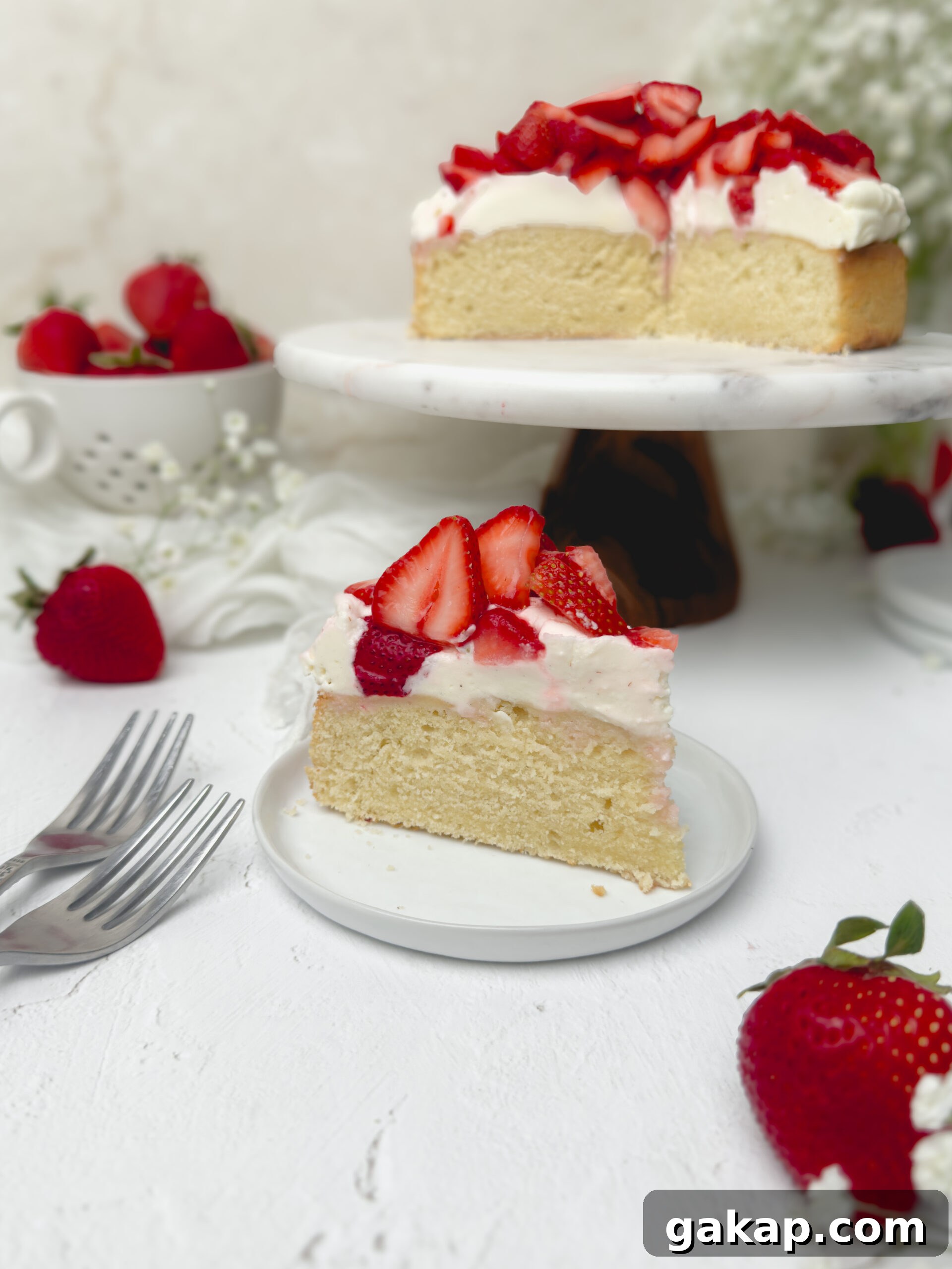 Finished cake on plate
