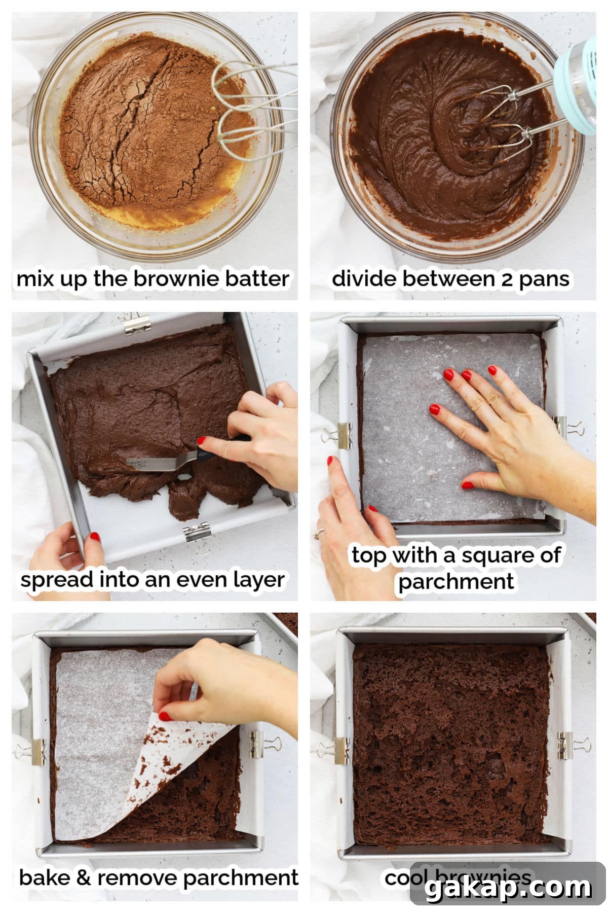Gluten-Free Brownie Ice Cream Sandwich Recipe 6 making the brownie layer for gluten-free ice cream sandwiches step by step