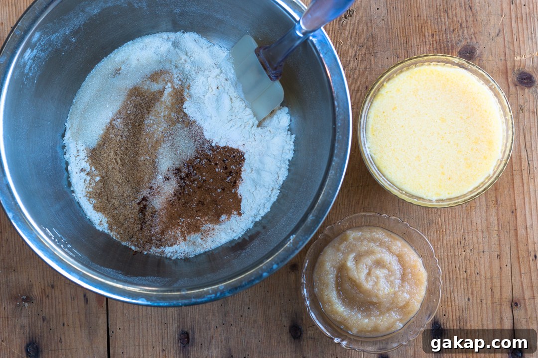 Combining dry ingredients in a bowl