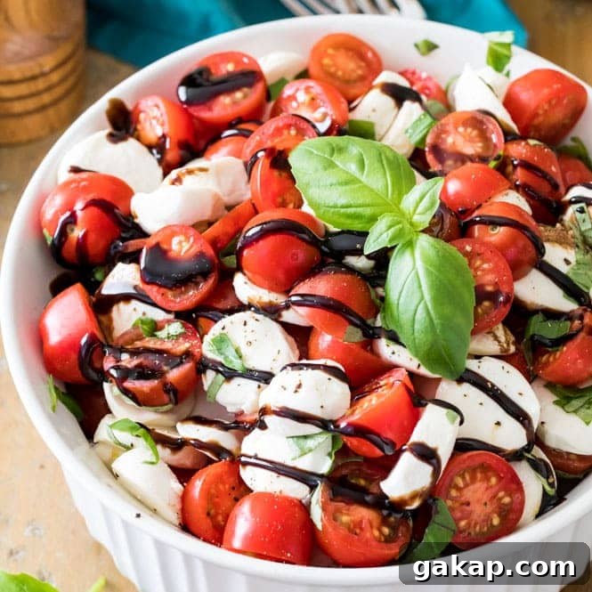 Caprese salad in bowl