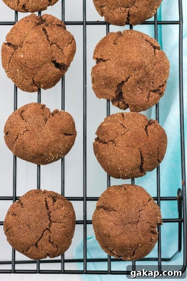 Chewy Chocolate Snickerdoodles Recipe for Cocoa Lovers 7 cooling rack with chocolate snickerdoodles on it