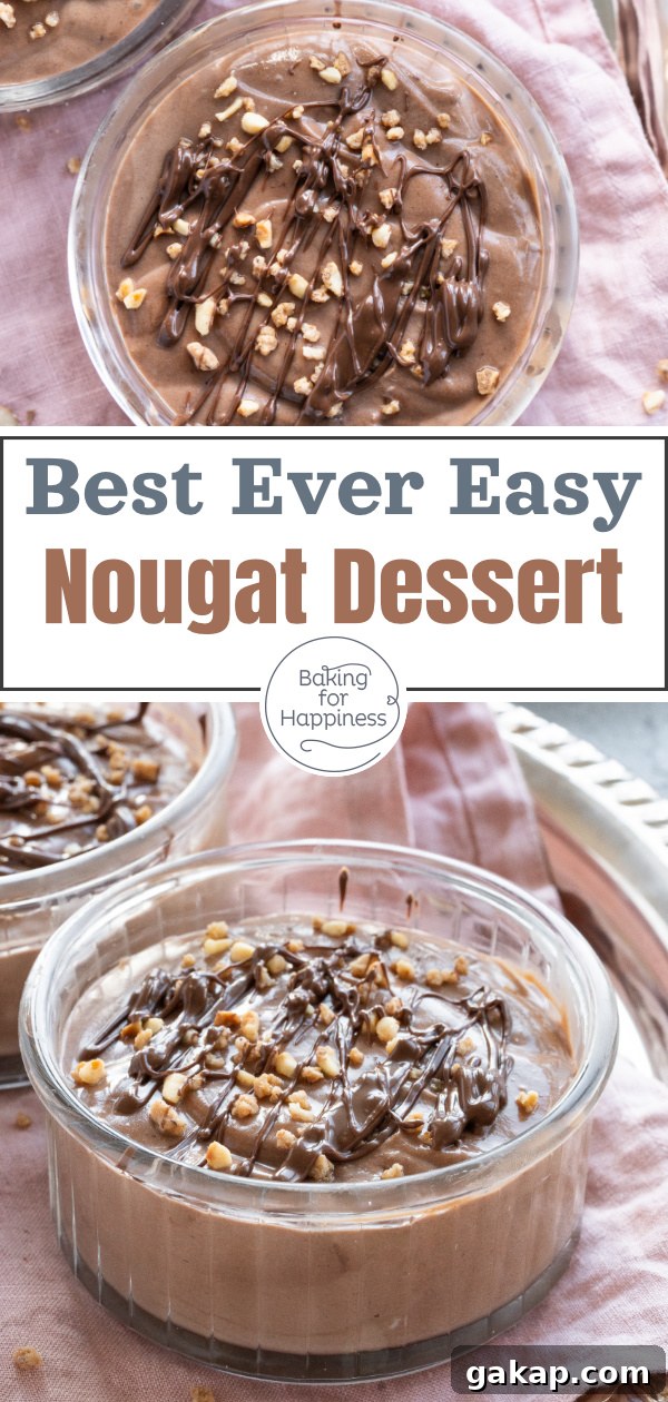This easy nougat dessert is perfect if you don't have much time. 10 minutes, 3 ingredients, ready, delicious!