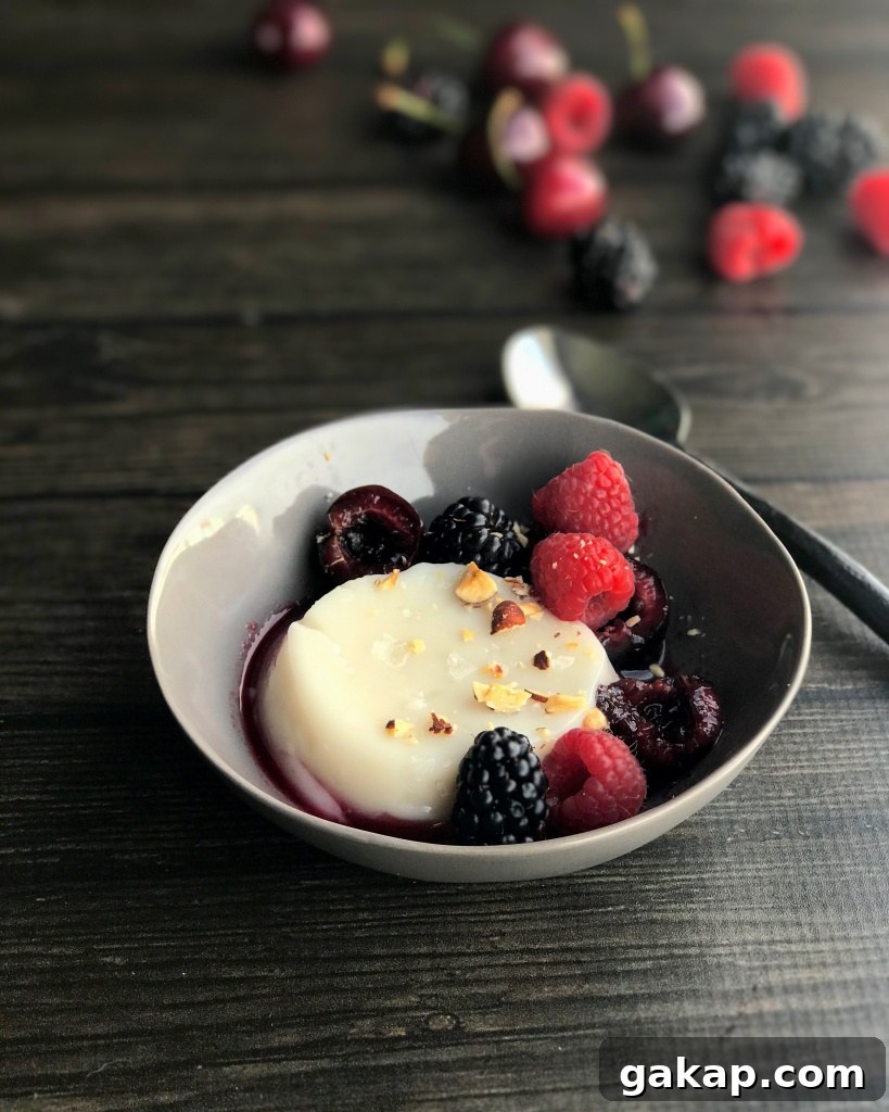 coconut maple panna cotta