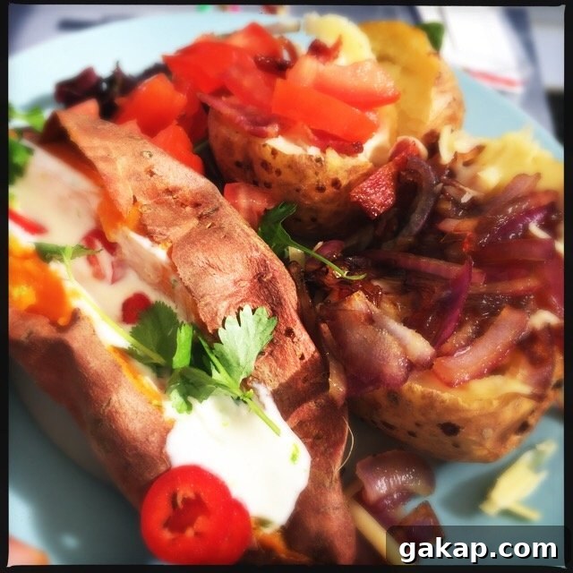 baked potato toppings, loaded jacket potatoes