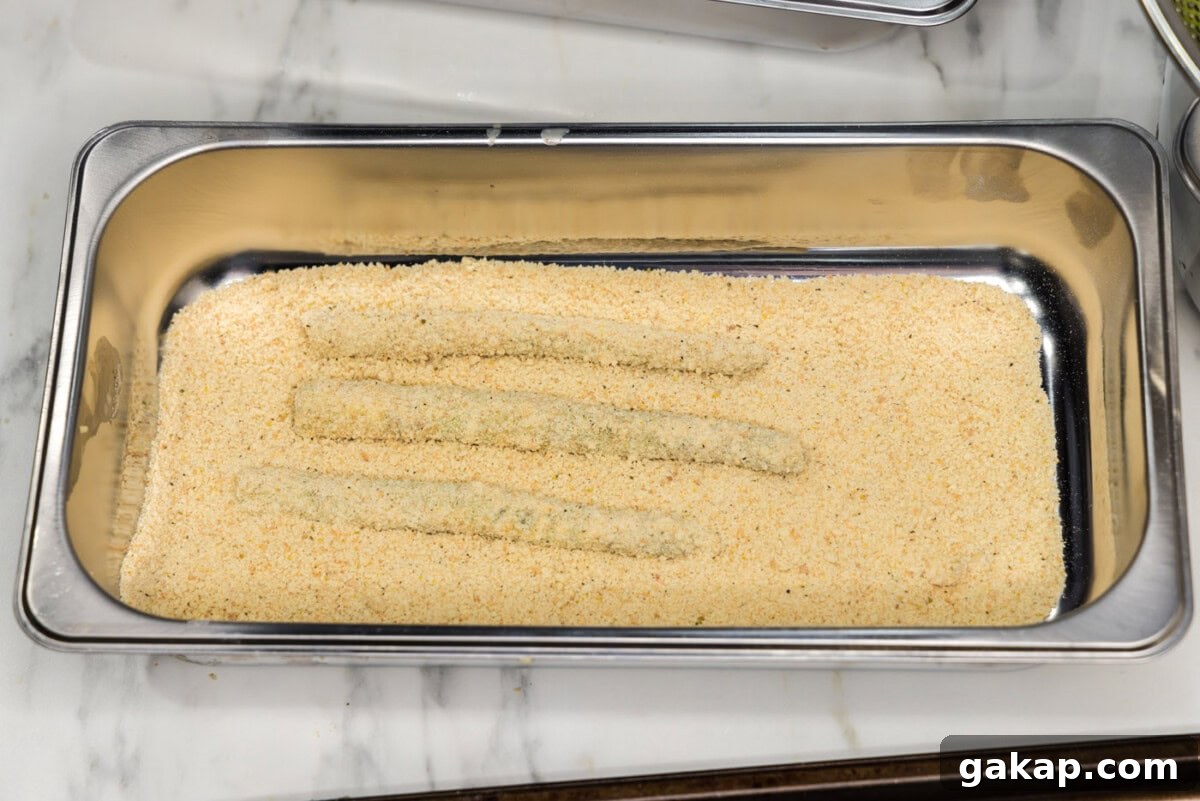 Crispy Pan-Fried Asparagus with Garlic and Lemon 10 breadcrumb coated asparagus