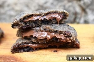 Nutella Stuffed Cookies and Cream Cookies