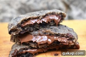 Nutella Stuffed Cookies and Cream Cookies baking tray