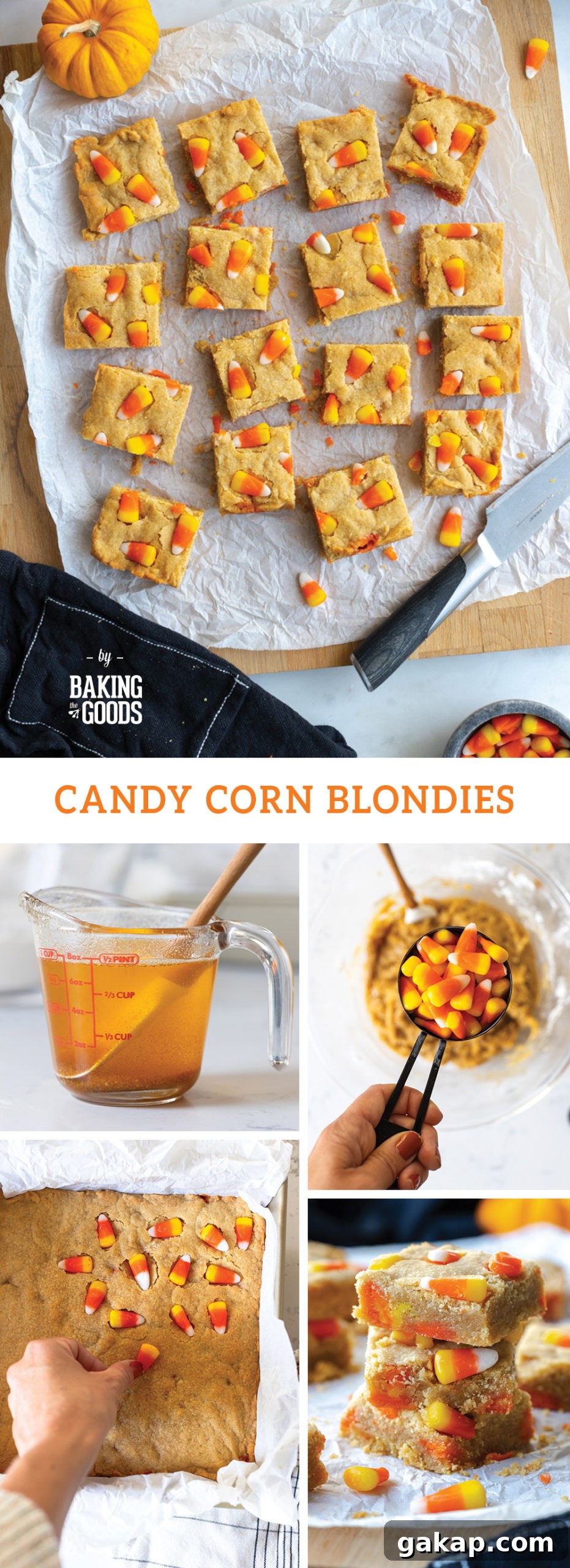 Candy Corn Blondies by Baking The Goods