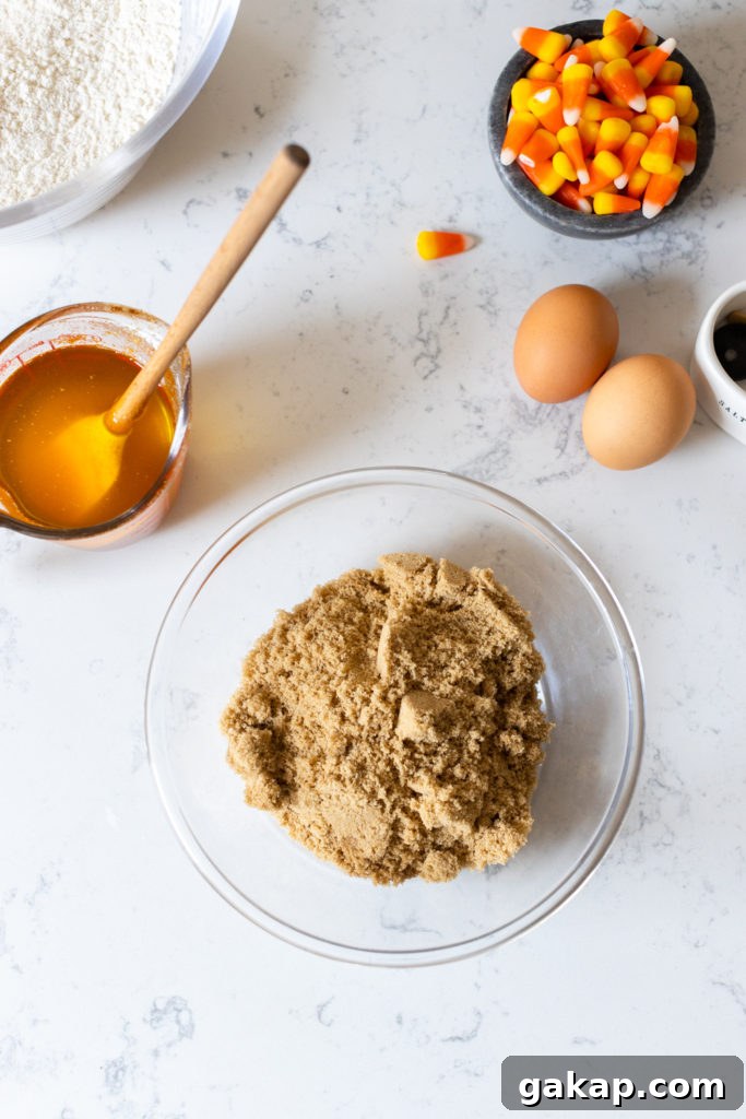 Ingredients for Candy Corn Blondies