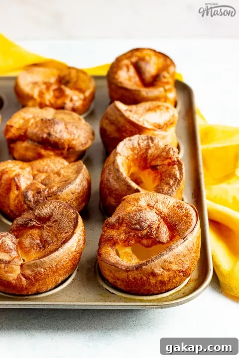 Yorkshire puddings in a pan over a napkin