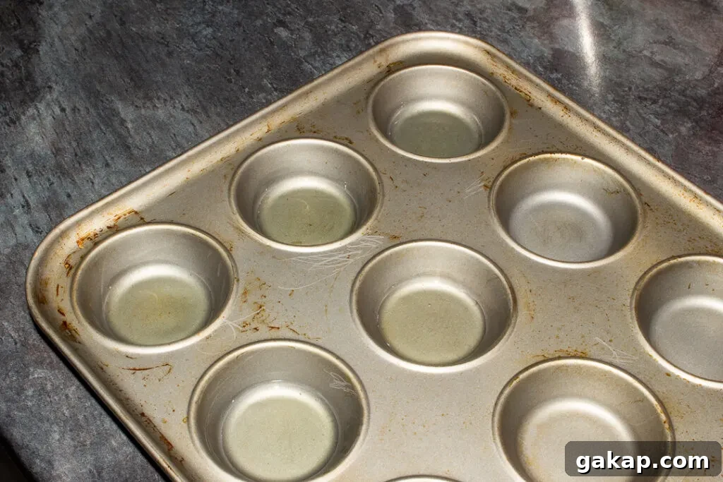 A Yorkshire pudding pan filled with a little oil