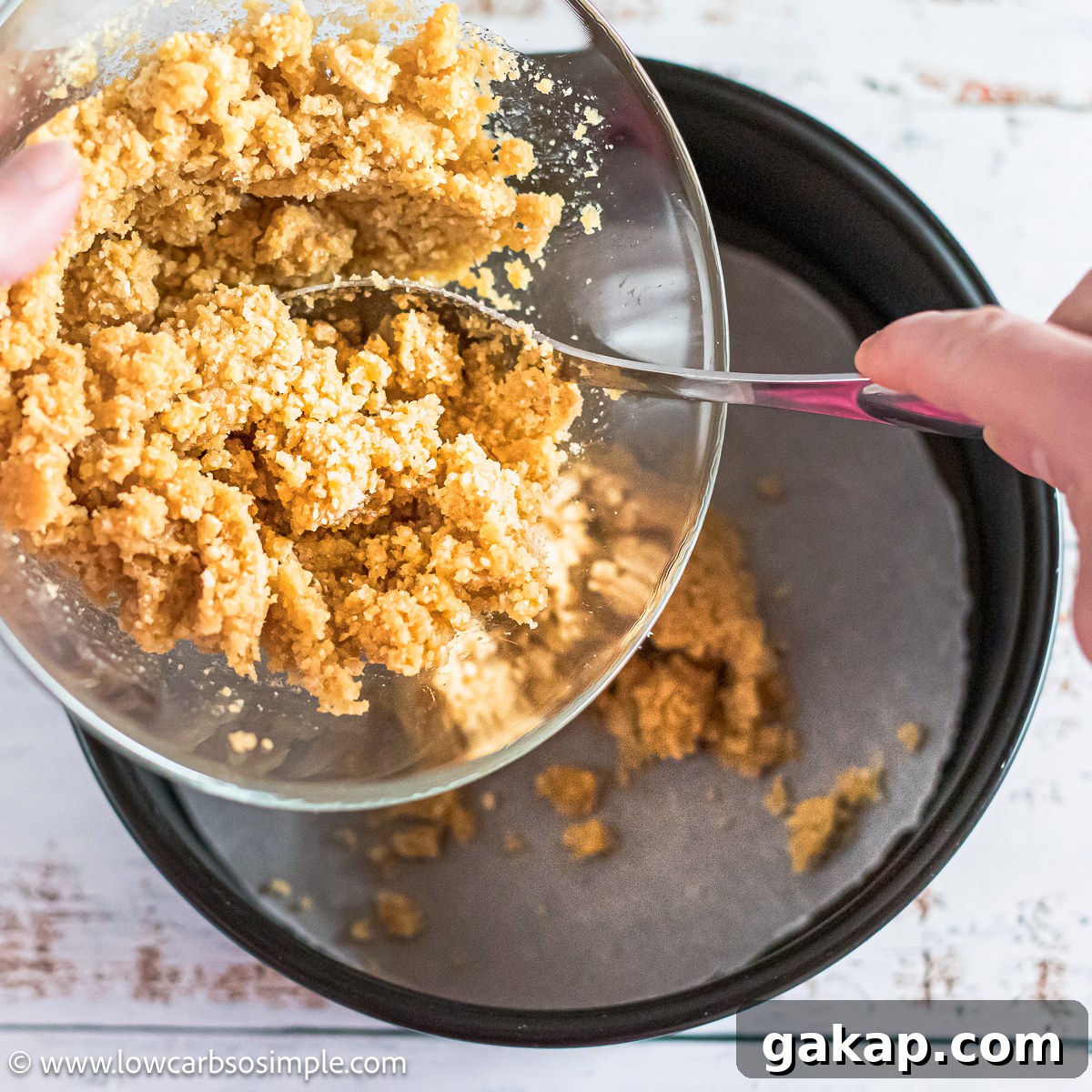 Transferring the Mixture into a Springform Pan | Low-Carb, So Simple